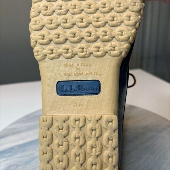 LL Bean Boots Women's Leather‎ Raven Blue Classic Bean Boots Made in USA Size 11 - Picture 9 of 11